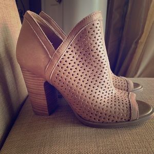 Lucky Brand peep toe booties